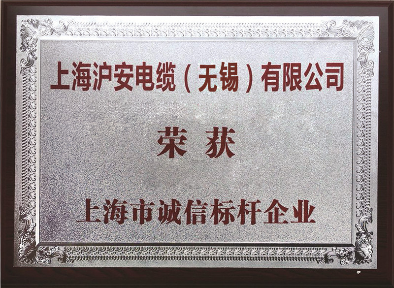 上海市誠(chéng)信標(biāo)桿企業(yè)